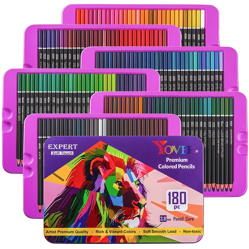 180 Colors Professional Oil Color Pencils Drawing Pencils Set 3.8 mm Lead  Core Coloring Coloured Colored Pencil Art Supplies